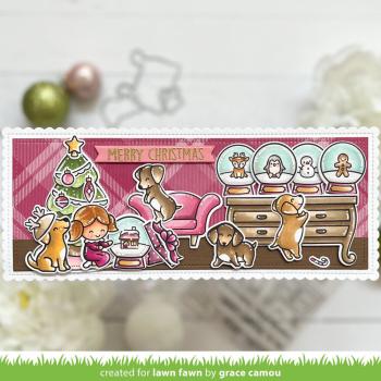 Lawn Fawn - Stempelset "Little Snow Globe: Dog" Clear Stamps