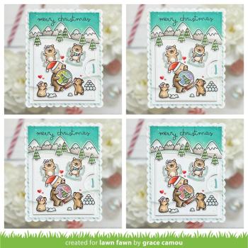 Lawn Fawn - Stempelset "Little Snow Globe: Bear" Clear Stamps