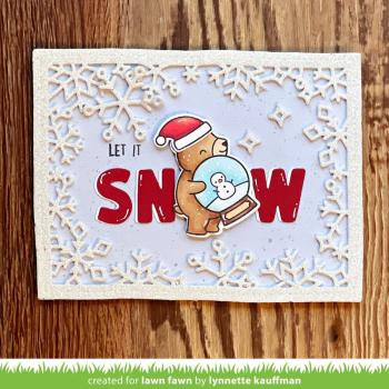 Lawn Fawn - Stempelset "Little Snow Globe: Bear" Clear Stamps