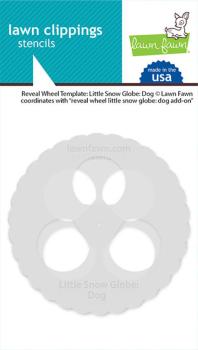 Lawn Fawn - Schablone "Reveal Wheel Templates: Little Snow Globe: Dog" Stencil