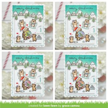 Lawn Fawn - Stanzschablone & Schablone "Reveal Wheel Little Snow Globe: Bear" Add-on Die & Stencil