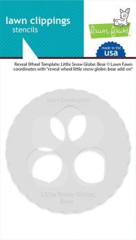 Lawn Fawn - Schablone "Reveal Wheel Templates: Little Snow Globe: Bear" Stencil