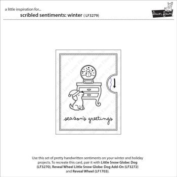 Lawn Fawn - Stempelset "Scribbled Sentiments: Winter" Clear Stamp