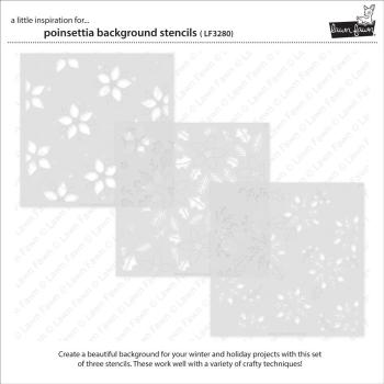 Lawn Fawn - Schablone "Poinsettia Background" Stencil