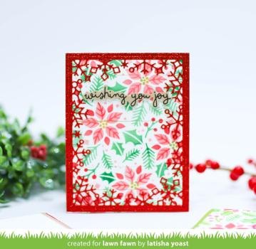 Lawn Fawn - Schablone "Poinsettia Background" Stencil