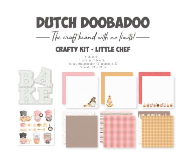 Dutch Doobadoo - Papier Kit "Little Chef" Crafty Kit - 12 Bogen
