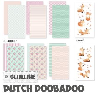 Dutch Doobadoo - Papier Kit "Little Fox" Crafty Kit Slimline - 12 Bogen