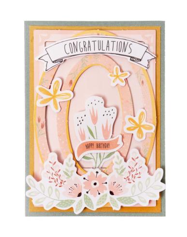 Studio Light - Stanzteile "Floral Pastel Frames" DIY Block A6