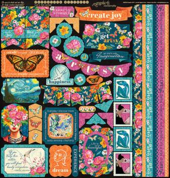 Graphic 45 - Designpapier "Let's Get Artsy" Collection Pack 12x12 Inch - 16 Bogen