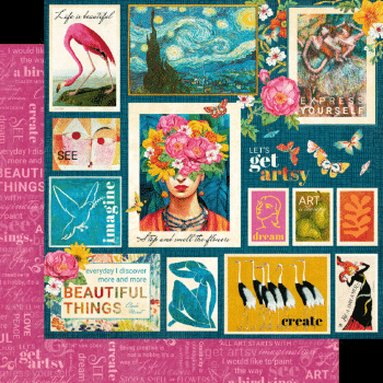 Graphic 45 - Designpapier "Let's Get Artsy" Collection Pack 12x12 Inch - 16 Bogen