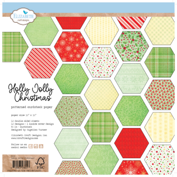 Elizabeth Craft Designs - Designpapier "Holly Jolly Christmas" Paper Pack 12x12 Inch - 12 Bogen