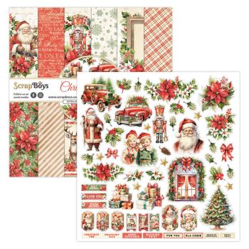 ScrapBoys - Designpapier "Christmas Day" Paper Pack 12x12 Inch - 12 Bogen