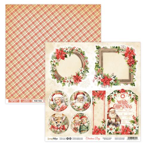 ScrapBoys - Designpapier "Christmas Day" Paper Pack 12x12 Inch - 12 Bogen