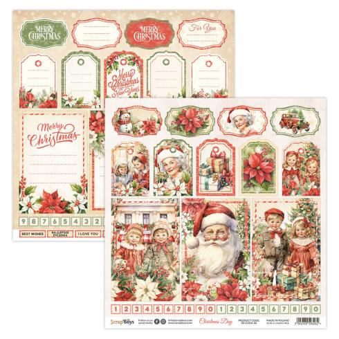 ScrapBoys - Designpapier "Christmas Day" Paper Pack 12x12 Inch - 12 Bogen