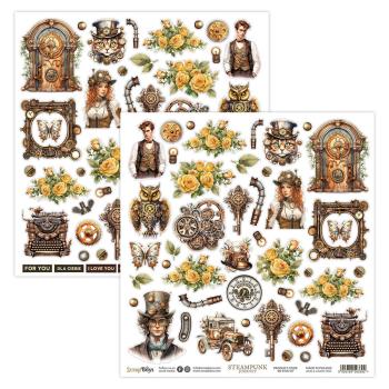 ScrapBoys - Designpapier "Steampunk Journey" Paper Pack 12x12 Inch - 12 Bogen