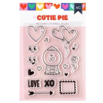 American Crafts - Stempelset "Cutie Pie" Clear Stamps