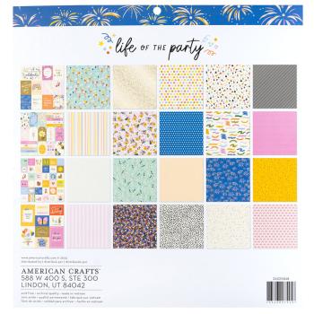 American Crafts - Designpapier "Life of the Party" Paper Pack 12x12 Inch - 24 Bogen