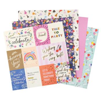 American Crafts - Designpapier "Life of the Party" Paper Pack 12x12 Inch - 24 Bogen