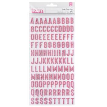 American Crafts - Aufkleber "Alpha Pink Glitter" Sticker