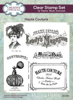 Creative Expressions - Stempelset "Haute Couture" Clear Stamps 6x8 Inch Design by Taylor Made Journals