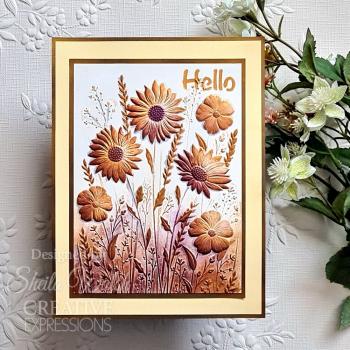 Creative Expressions - 3D Embossingfolder "Wildflowers" Prägefolder Design by Sue Wilson