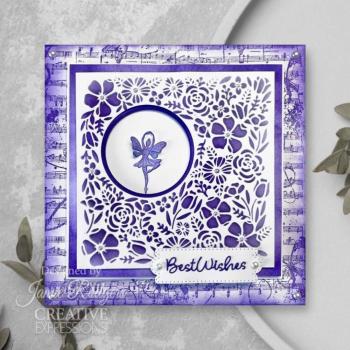 Creative Expressions - Schablone "Bountiful Bouquet" Stencil 6x6 Inch Design by Jamie Rodgers