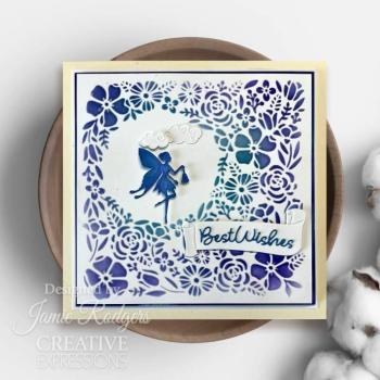 Creative Expressions - Schablone "Bountiful Bouquet" Stencil 6x6 Inch Design by Jamie Rodgers