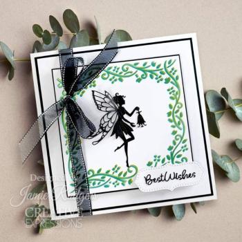 Creative Expressions - Schablone "Entwined Floral Frame" Stencil 6x6 Inch Design by Jamie Rodgers