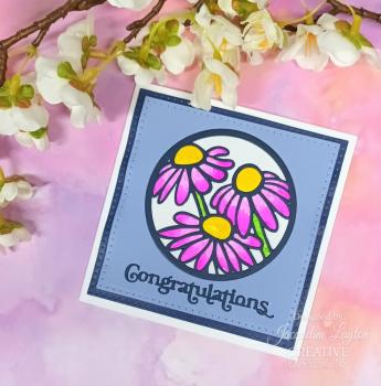 Creative Expressions - Stanzschablone "Shadowed Sentiments Congratulations" Craft Dies Mini Design by Sue Wilson