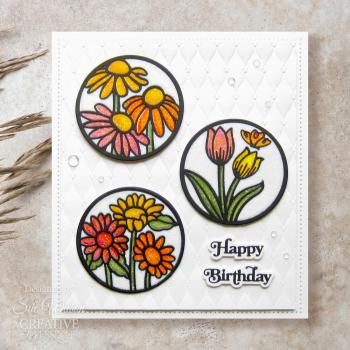 Creative Expressions - Stanzschablone "Shadowed Sentiments Happy Birthday" Craft Dies Mini Design by Sue Wilson