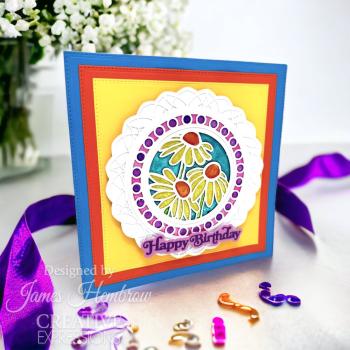 Creative Expressions - Stanzschablone "Shadowed Sentiments Happy Birthday" Craft Dies Mini Design by Sue Wilson