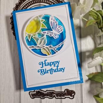 Creative Expressions - Stanzschablone "Shadowed Sentiments Happy Birthday" Craft Dies Mini Design by Sue Wilson