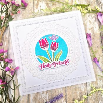 Creative Expressions - Stanzschablone "Shadowed Sentiments Hello Friend" Craft Dies Mini Design by Sue Wilson