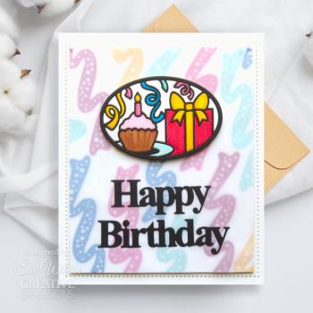 Creative Expressions - Stanzschablone "Stained Glass Birthday" Craft Dies Design by Sue Wilson