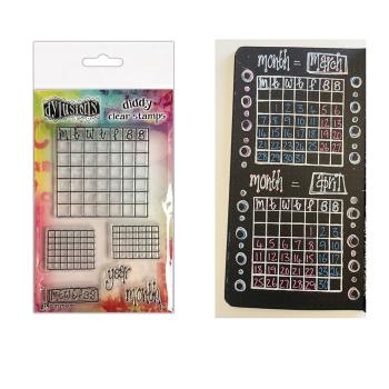 Ranger - Stempelset "Check It Out!" Clear Stamps Dylusions Diddy