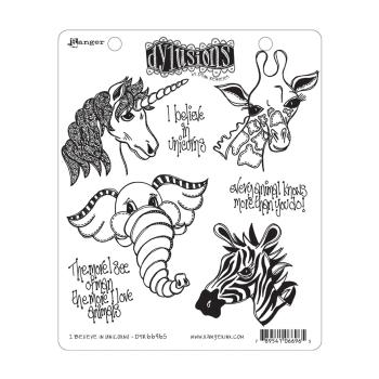 Ranger - Stempelset "Unicorns" Dylusions Cling Stamp 