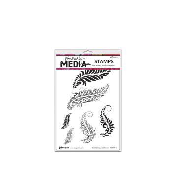 Ranger - Stempelset by Dina Wakley "Sketched layered fronds" Media Cling Stamp 