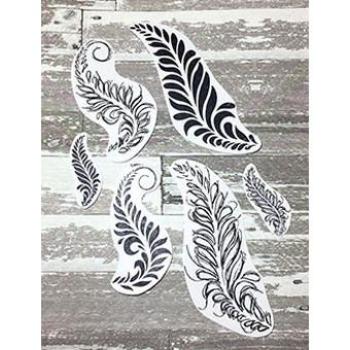 Ranger - Stempelset by Dina Wakley "Sketched layered fronds" Media Cling Stamp 