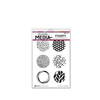 Ranger - Stempelset by Dina Wakley "Circle patterns" Media Cling Stamp 