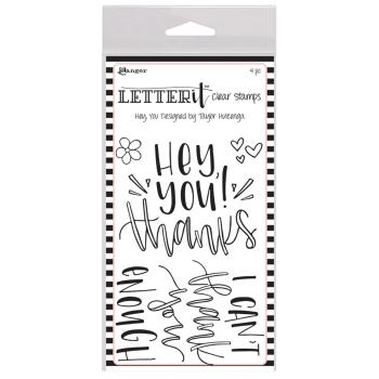 Ranger - Stempelset "Hey You" Clear Stamps Letter It