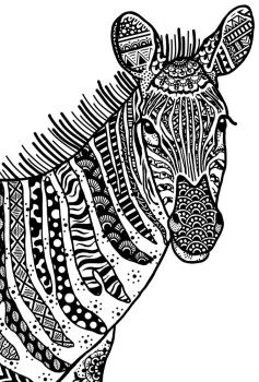 Crafty Individuals - Gummistempel "Happy Zebra" Unmounted Rubber Stamps 