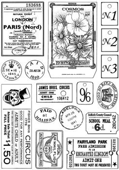 Crafty Individuals - Gummistempelset "More Vintage Ephemera" Unmounted Rubber Stamps 