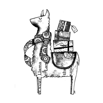 Crafty Individuals - Gummistempel "Luigi the Llama" Unmounted Rubber Stamps 