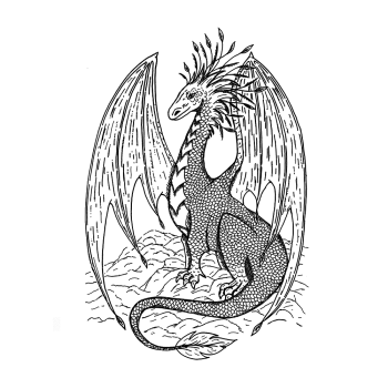 Crafty Individuals - Gummistempel "Gentle Dragon" Unmounted Rubber Stamps 