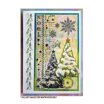 Crafty Individuals - Gummistempel "Noel Border" Unmounted Rubber Stamps 