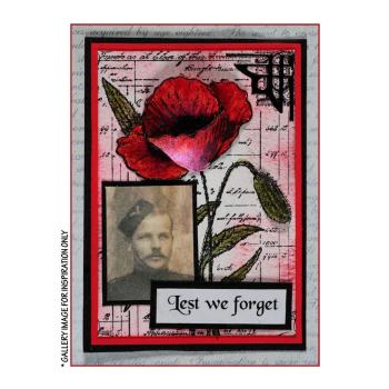 Crafty Individuals - Gummistempel "Pretty Poppy" Unmounted Rubber Stamps 