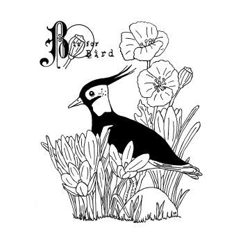 Crafty Individuals - Gummistempel "B is for Bird" Unmounted Rubber Stamps 