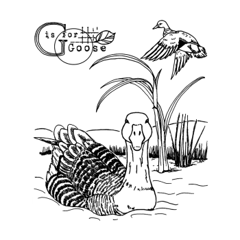 Crafty Individuals - Gummistempel "G is for Goose" Unmounted Rubber Stamps 