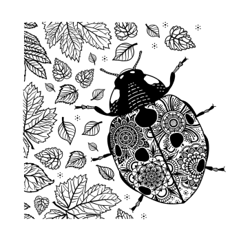 Crafty Individuals - Gummistempel "Ladybird" Unmounted Rubber Stamps 