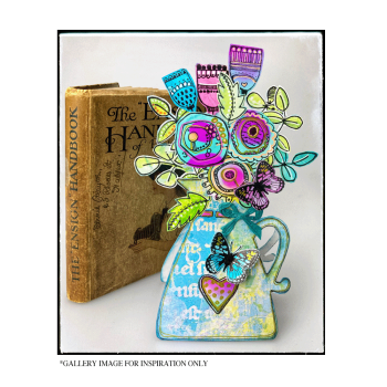 Crafty Individuals - Gummistempelset "Floral Abstractions Blooms" Unmounted Rubber Stamps 